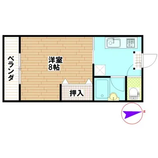 宮崎県都城市上長飯町【アパート】の間取り