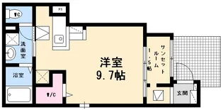 サンライトII【1階】の間取り