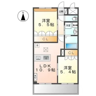 ベルデメゾン【1階】の間取り