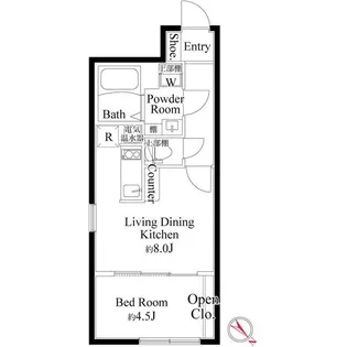 CASA GRAZIE 東日暮里【4階】の間取り