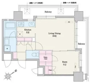 RJRプレシア千早駅前【3階】の間取り