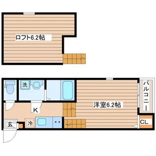 ハーモニーテラス八本松【2階】の間取り