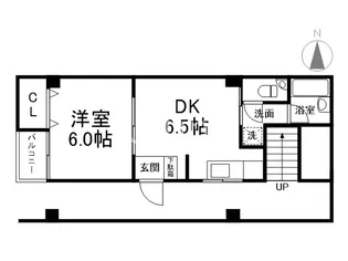 サンハウス紫野【1階】の間取り