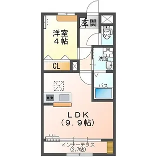 Olive(オリーブ) よしわら6丁目【1階】の間取り