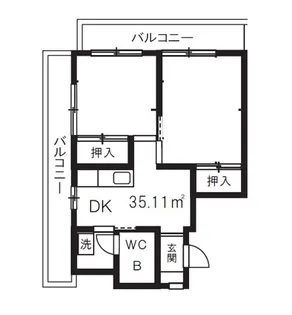 パークサイド南大井【4階】の間取り