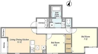 サンセリテ東が丘弐番館【2階】の間取り
