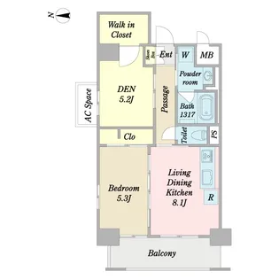 サンウエスト天王台【2階】の間取り