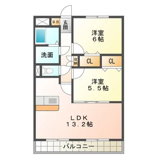 ルネスアニバーサリー【1階】の間取り