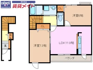 クレール III【2階】の間取り
