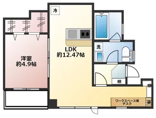 エリナスビル【5階】の間取り