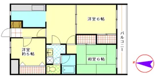 モンターニャ・トゥレ生田【2階】の間取り