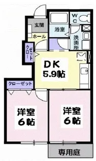 アンソレイエ【1階】の間取り