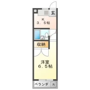 カレッジヒルズ【4階】の間取り