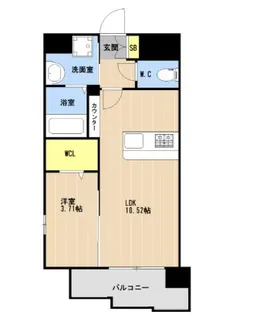 LIBTH美栄橋【10階】の間取り