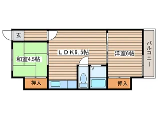 石橋ハイツ1【7階】の間取り