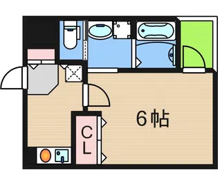リヴェール天下茶屋【4階】の間取り