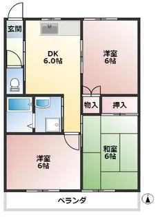 ホワイトパレス【2階】の間取り