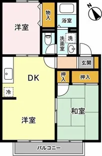 アムール米原B【2階】の間取り