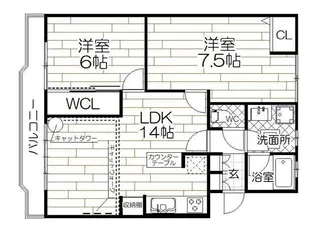 キャドッグ長町【1階】の間取り