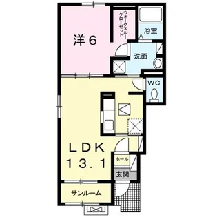 ヴィータ・イン・アエテルヌムC【1階】の間取り