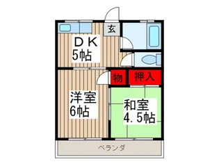 コーポ八木崎【2階】の間取り