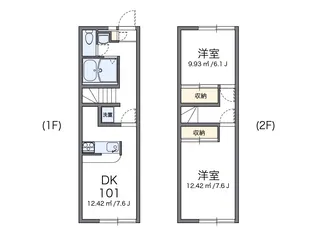 レオパレスプレミールII【1階】の間取り