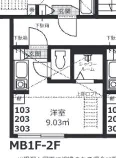 アヴァンティ高田馬場【1階】の間取り