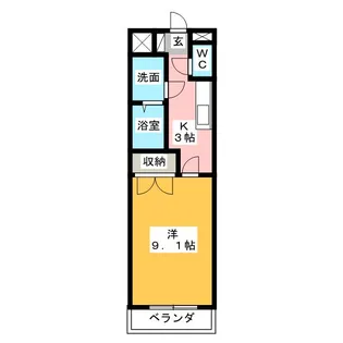 コーポ ブリリアント【1階】の間取り