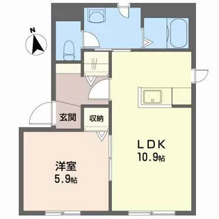 シャーメゾンルミエールB【2階】の間取り
