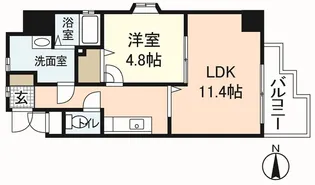 エスポアール庚午【2階】の間取り