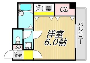 ナッツダムスタジオーネ塚口【3階】の間取り