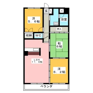 藤苑北山【4階】の間取り