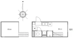 テラス祖師ヶ谷大蔵【1階】の間取り