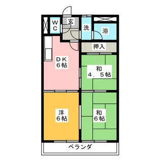 サンコーポ貴船【2階】の間取り