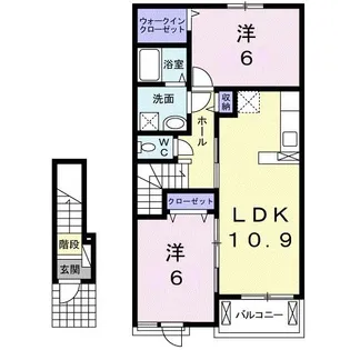 グローレB【2階】の間取り