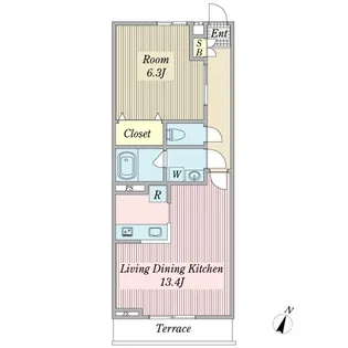 ベルソー瑞江【1階】の間取り