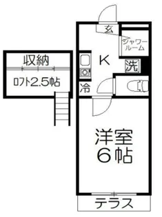 あかるハイム19【1階】の間取り