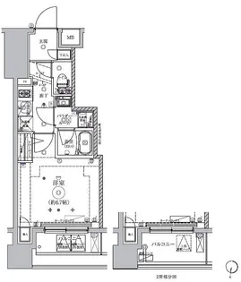 RELUXIA TERRACE 横濱吉野町【8階】の間取り