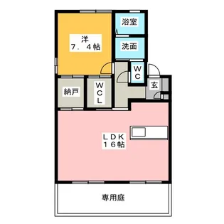 CASABRIGHT C棟【1階】の間取り