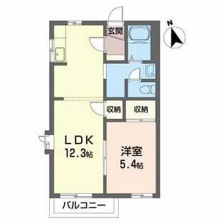 ビラ和田道C【1階】の間取り