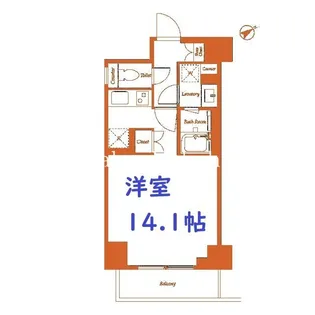 レックスガーデン横浜反町公園【2階】の間取り