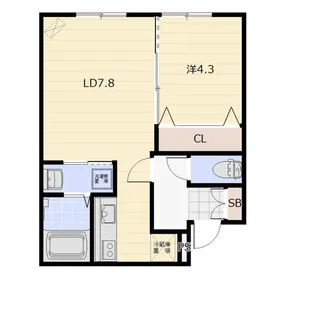 ジーハイム美園【3階】の間取り