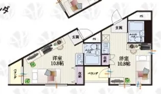 b’CASA大口re-born【2階】の間取り