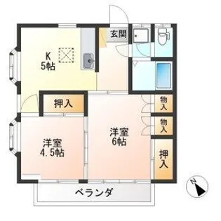 メゾンリーベD【1階】の間取り