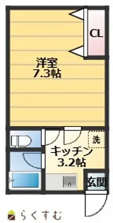 コーポラス蘭【2階】の間取り
