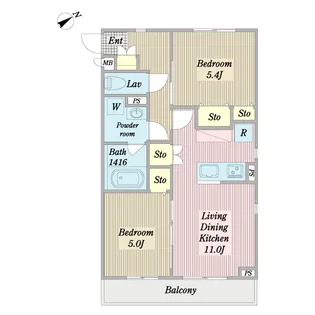 イデアールB【2階】の間取り
