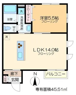 メゾンブランシュ【1階】の間取り