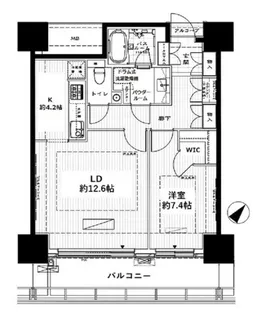 カテリーナ三田タワースイート ウエストアーク【10階】の間取り