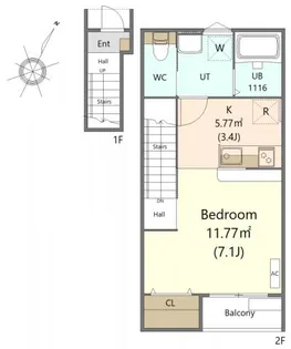 アバルト南光台【2階】の間取り