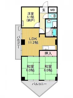 オーナーズマンション西脇【6階】の間取り